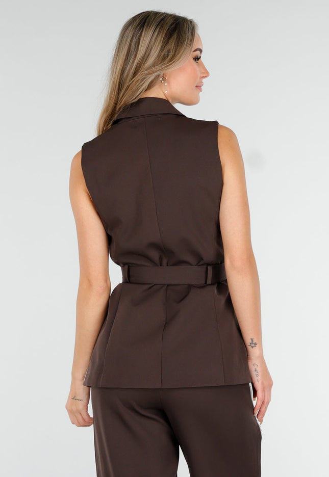 NEW011025 Donkerbruine Two Piece Set