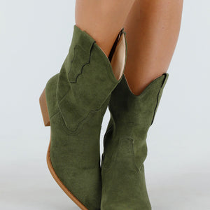 NEW011025 Groene Cowboylaarzen