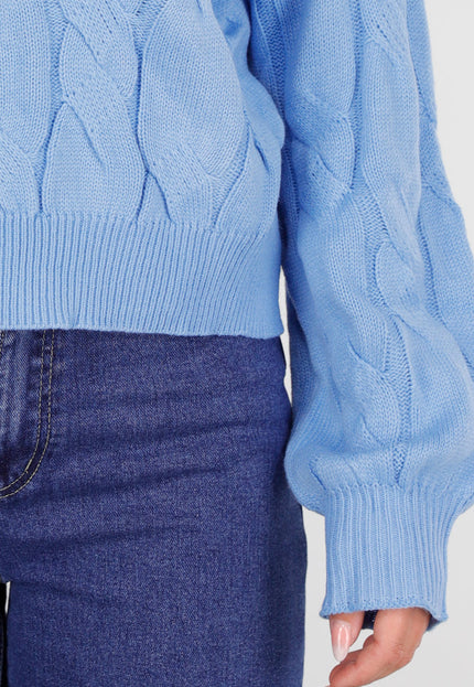 OP=OP.AV.10 Lichtblauwe Kabeltrui