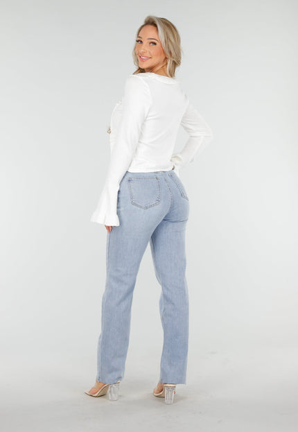 Redial Jeans Lichtblauwe Straight Leg Jeans