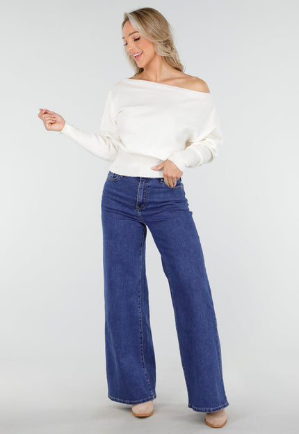 NEW011025 Witte One Shoulder Trui