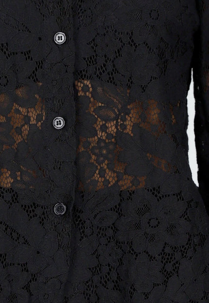 NEW011025 Zwart Kanten Two Piece Set