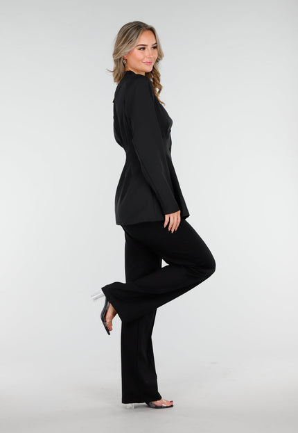 NEW011025 Zwarte Getailleerde Blazer