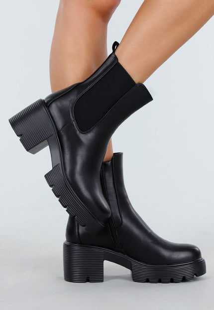 OP=OP.08.NL Zwarte Grove Enkelboots