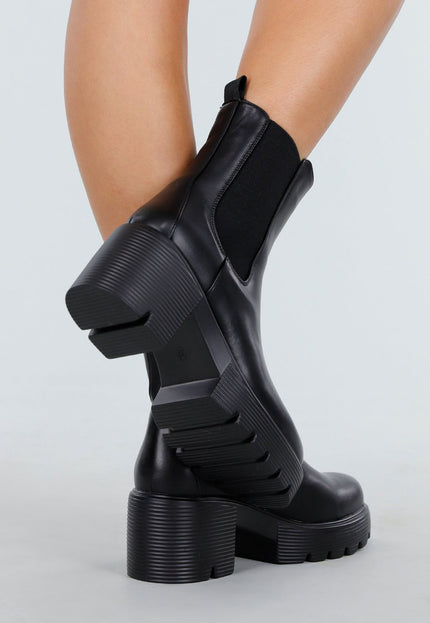 OP=OP.08.NL Zwarte Grove Enkelboots