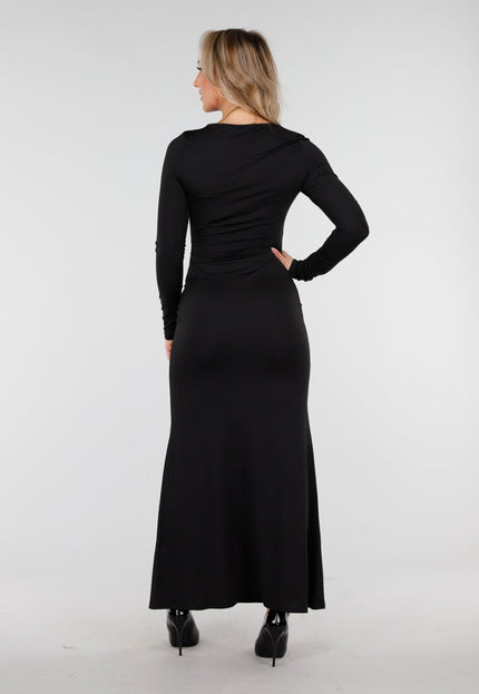 Zwarte Jurk met Strik en Stretch