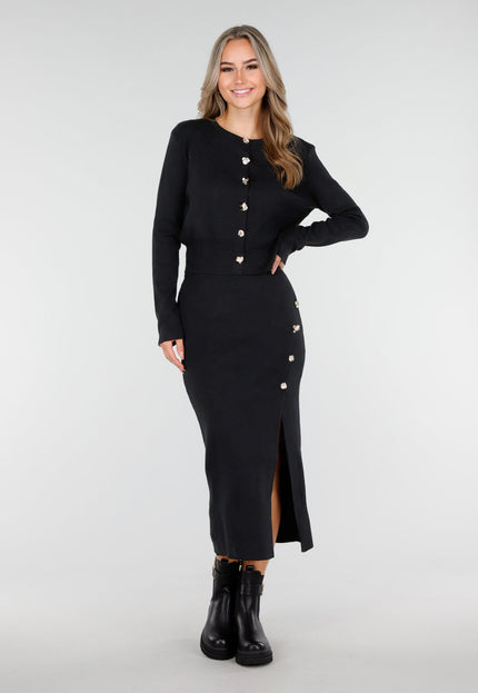 NEW011025 Zwarte Knitted Set