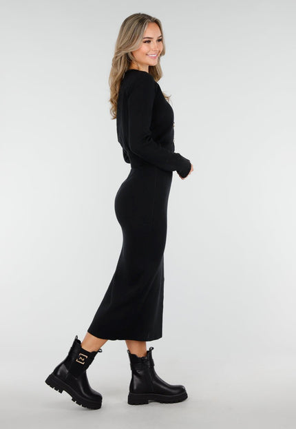 NEW011025 Zwarte Knitted Set