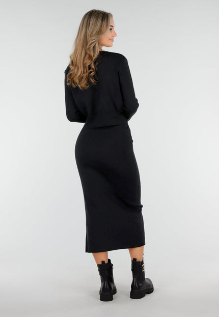 NEW011025 Zwarte Knitted Set