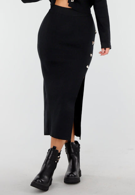 NEW011025 Zwarte Knitted Set