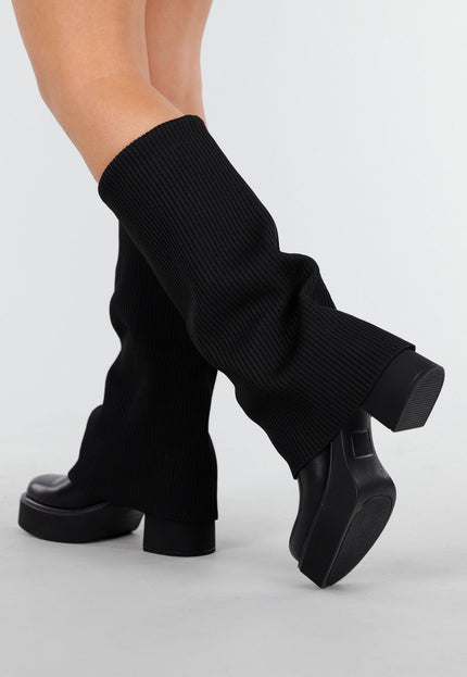 NEW011025 Zwarte Plateau Laarzen