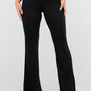OP=OP.AV.10 Zwarte Stretch Flared Broek