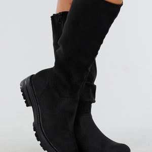 NEW011025 Zwarte Suède Laarzen