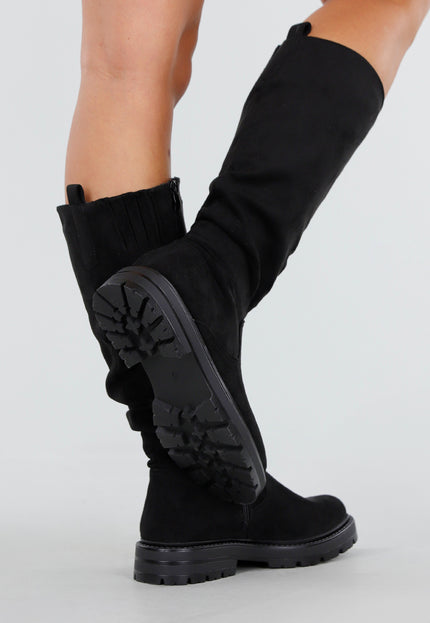 NEW011025 Zwarte Suède Laarzen