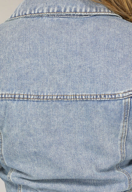 NEW0111 Blauwe Longsleeve Denim Jumpsuit