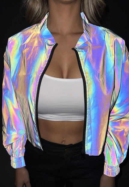 NEW0111 Cropped Reflecterende Bomberjas