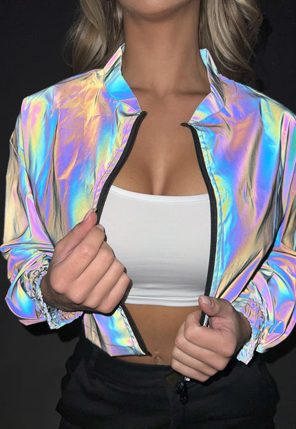 NEW0111 Cropped Reflecterende Bomberjas