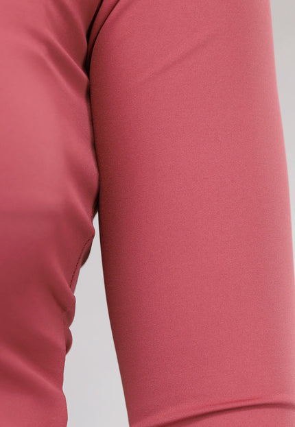 NEW0111 Oudroze Longsleeve Top met Vierkante Hals