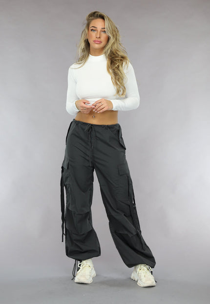 OP=OP.06.NL Parachute Cargo Broek in Donkergrijs