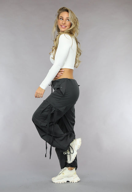 OP=OP.06.NL Parachute Cargo Broek in Donkergrijs