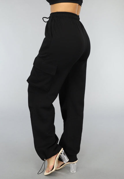 NEW0111 Zwarte Cargo Jogger met Zakken