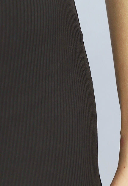 OP=OP.06.NL Zwarte One Shoulder Ribstof Jumpsuit