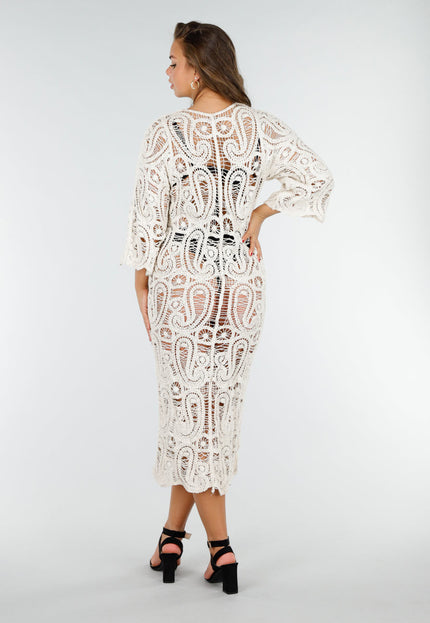 NEW020425 Gehaakte Cover-up Jurk met V-Hals