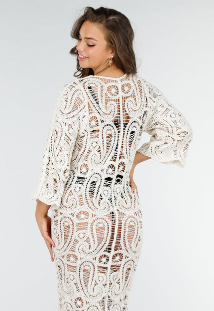 NEW020425 Gehaakte Cover-up Jurk met V-Hals