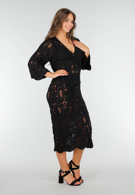 NEW020425 Gehaakte Cover-up Jurk met V-Hals