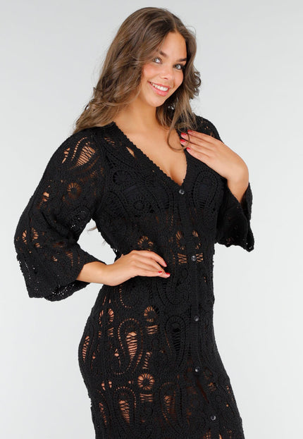 NEW020425 Gehaakte Cover-up Jurk met V-Hals