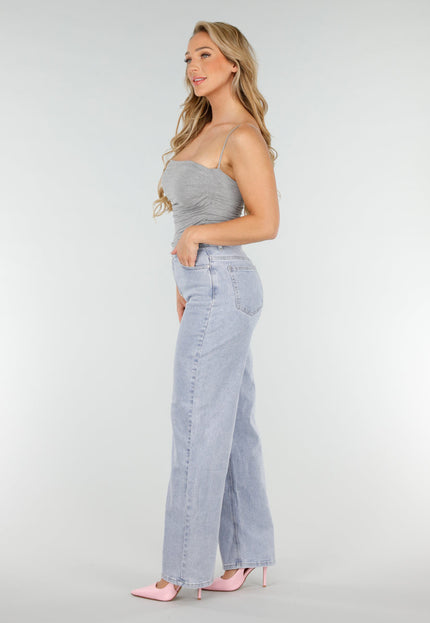 NEW020725 Grijze Spaghetti Top met Pads