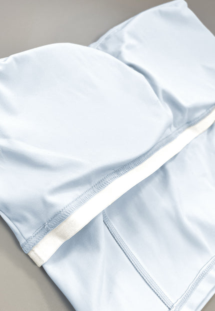 NEW020725 Lichtblauwe Bandeau Top met Pads