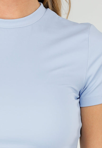 NEW020725 Lichtblauwe Sporttop met Stretch