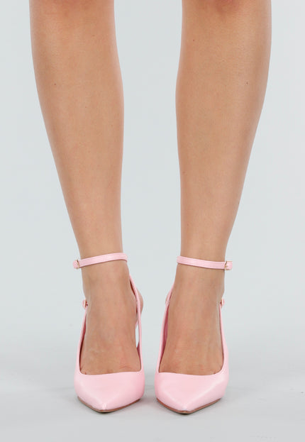 OP=OP.03.NL Lichtroze Pumps met Enkelbandje
