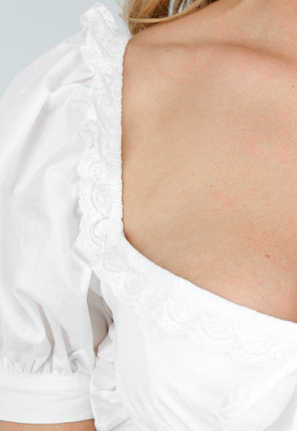 NEW020725 Witte Korsetlook Midi Jurk