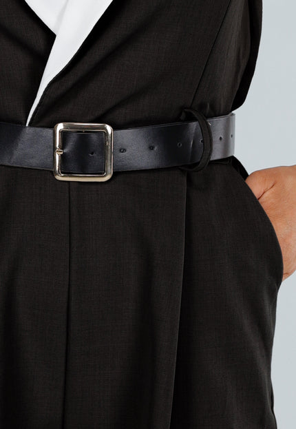 NEW020725 Zwart-Witte Mouwloze Playsuit