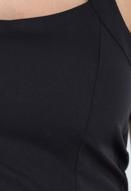 SALESELECTIE Zwarte Halter Top Met Split Details