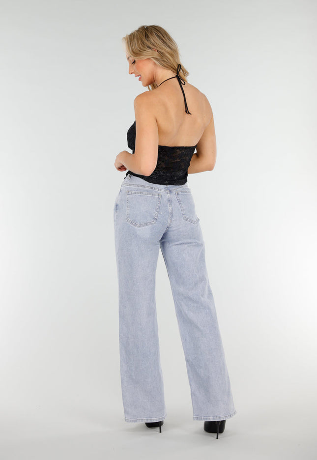 NEW020725 Zwarte Kanten Halter Top Met Strik