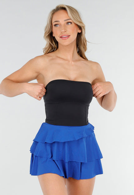 NEW020725 Zwarte Strapless Top Stretch