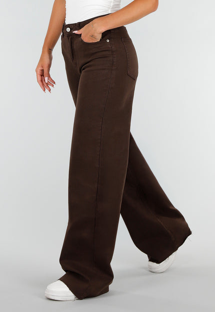 NEW020926 Bruine Tall Jeans met Straight Leg