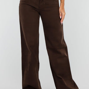 NEW020926 Bruine Tall Jeans met Straight Leg