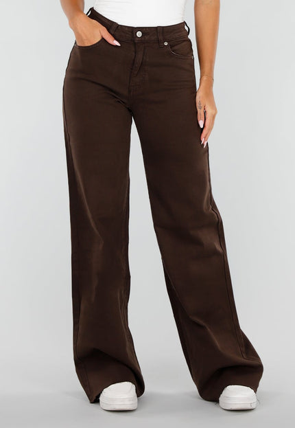 NEW020926 Bruine Tall Jeans met Straight Leg