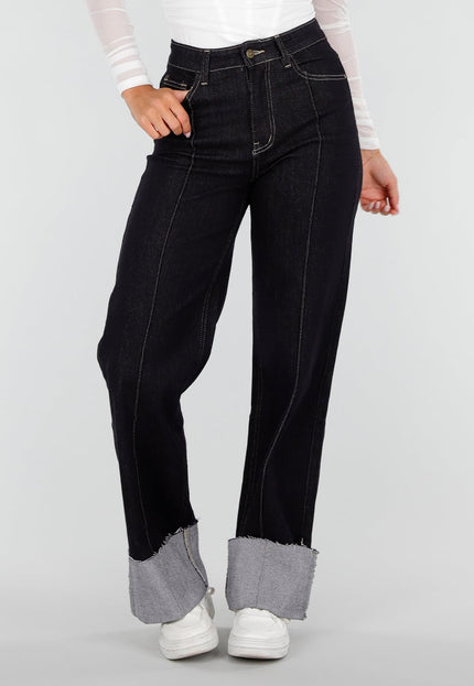 NEW020926 Donkerblauwe Extra Tall Stretch Straight Jeans