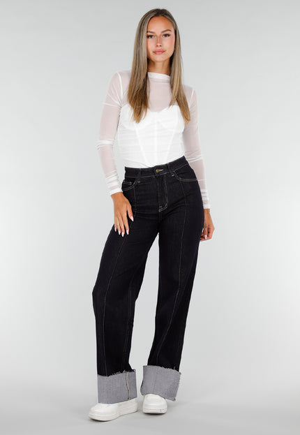 NEW020926 Donkerblauwe Extra Tall Stretch Straight Jeans