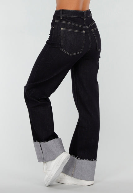 NEW020926 Donkerblauwe Extra Tall Stretch Straight Jeans