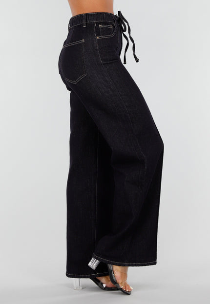 NEW020926 Donkerblauwe Stretch Jeans Straight