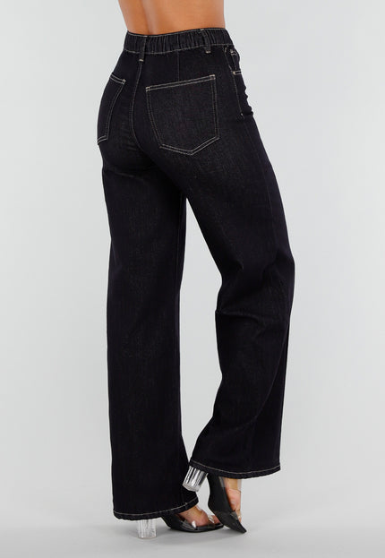 NEW020926 Donkerblauwe Stretch Jeans Straight