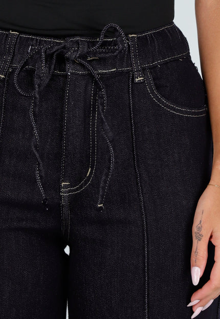 NEW020926 Donkerblauwe Stretch Jeans Straight