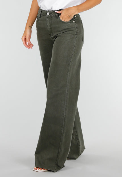 NEW020926 Groene Tall Jeans met Straight Leg