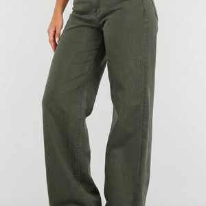 NEW020926 Groene Tall Jeans met Straight Leg